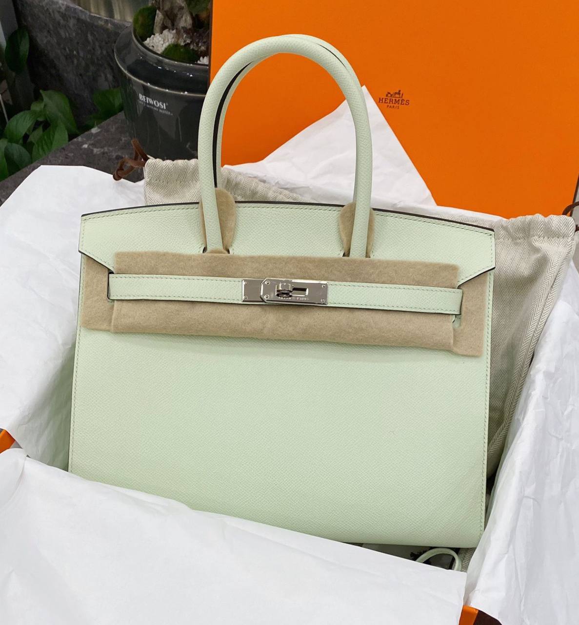 Hermes Birkin 25 in Vert Fizz Epsom PHW - B
Stamp(2023)