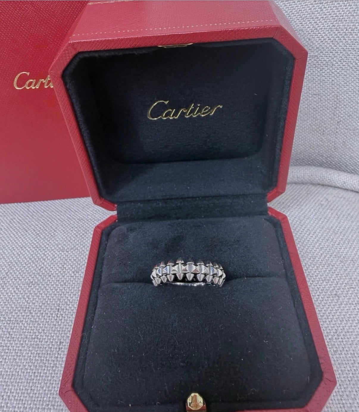 Cartier Clash De Cartier Ring Small Model in white Gold Size 52. Comes w Box & Certificate