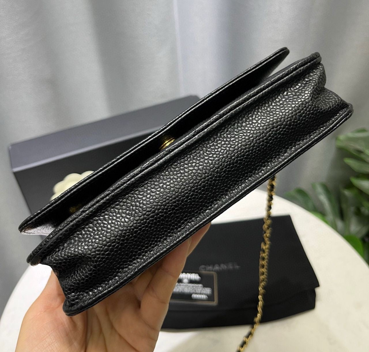 Chanel Classic WOC in black Caviar GHW-series -30 (2020).Fullset w receipt