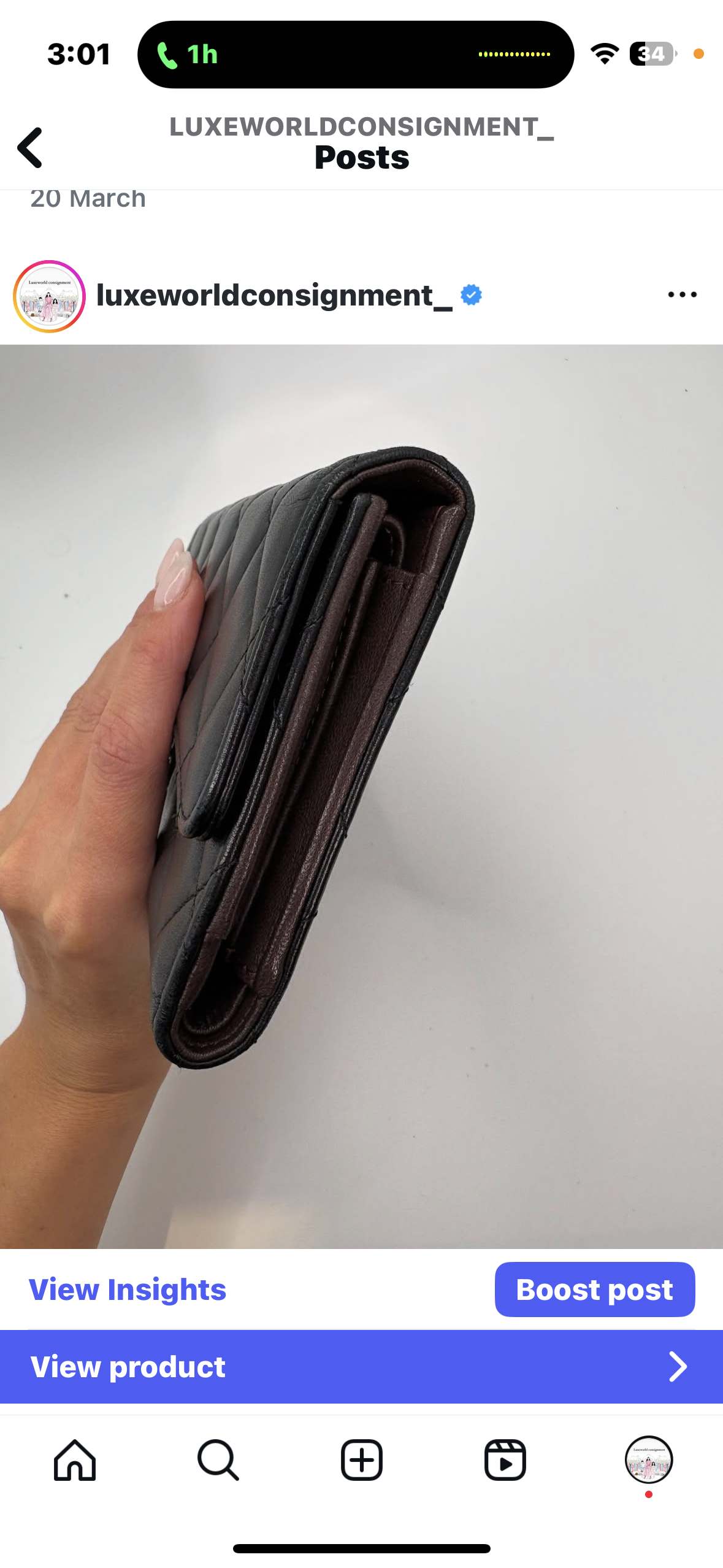 Chanel Classic Wallet in Lambskin SHW