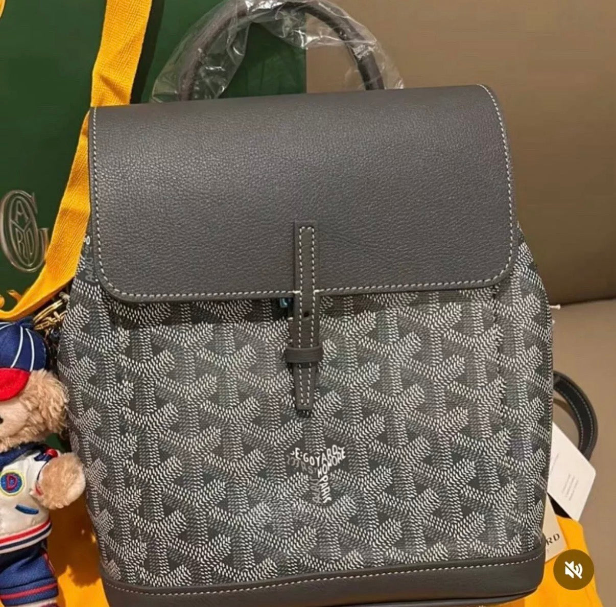 Goyard mini alpin backpack grey