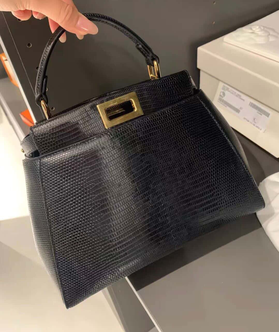 Fendi peekaboo in lizard