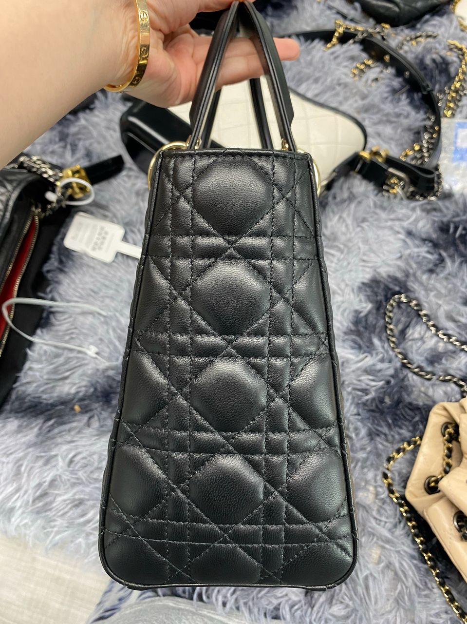 Lady Dior Medium in Black Cannage Lambskin GHW (Year 2020)