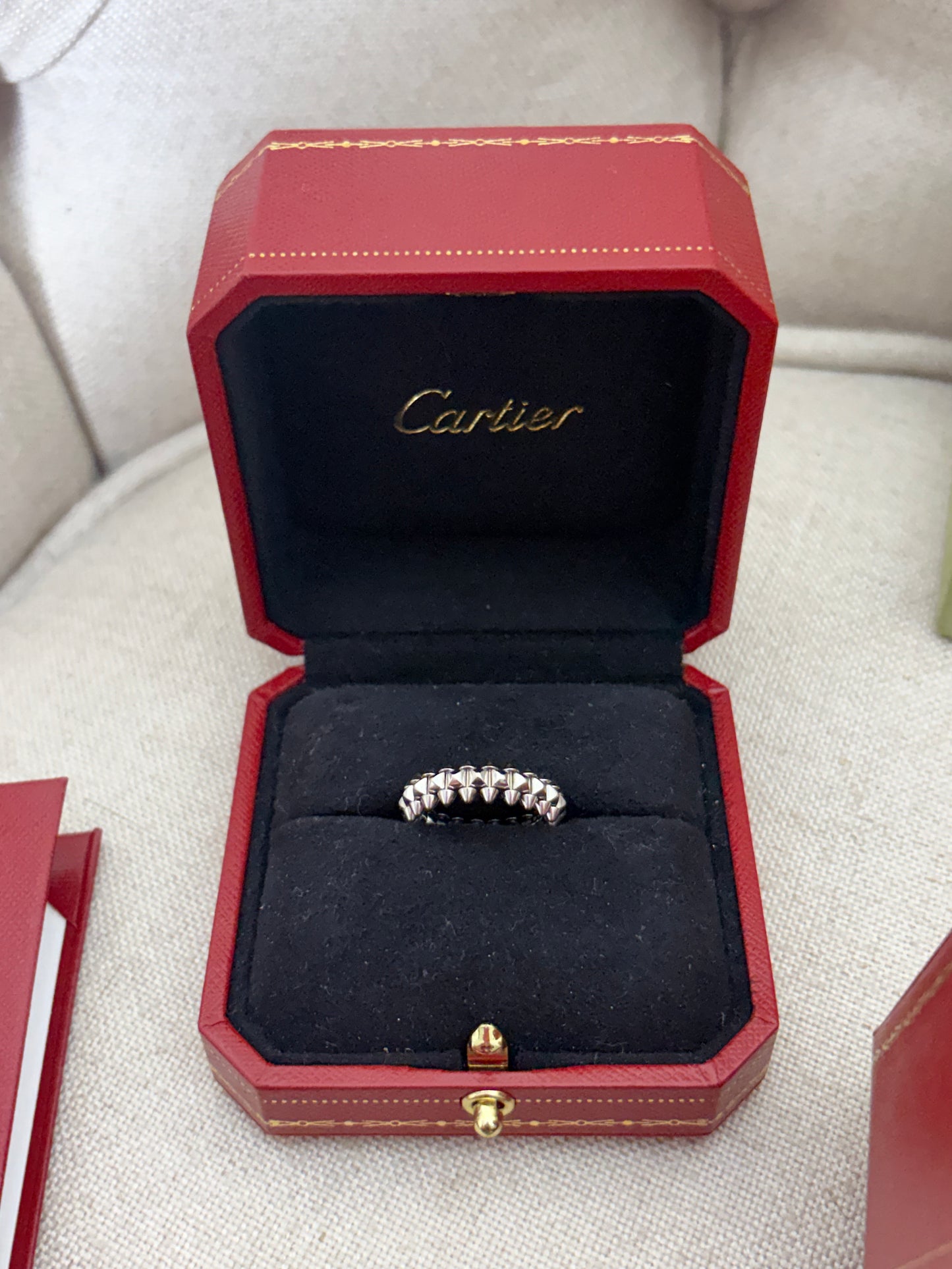 Cartier Clash De Cartier Ring Small Model in white Gold Size 52. Comes w Box & Certificate