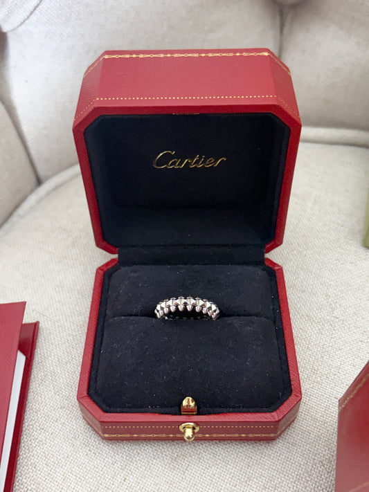 Cartier Clash De Cartier Ring Small Model in white Gold Size 52. Comes w Box & Certificate