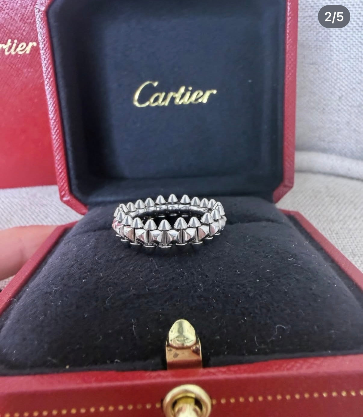 Cartier Clash De Cartier Ring Small Model in white Gold Size 52. Comes w Box & Certificate
