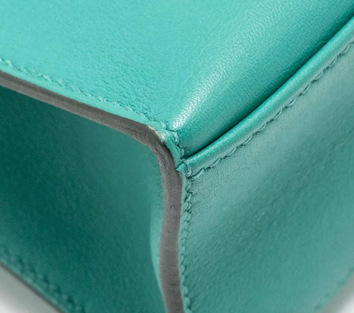 Hermes Kelly Pochette Swift Vert Verone GHW- C stamp(2018). Fullset with receipt)(Australia seller).