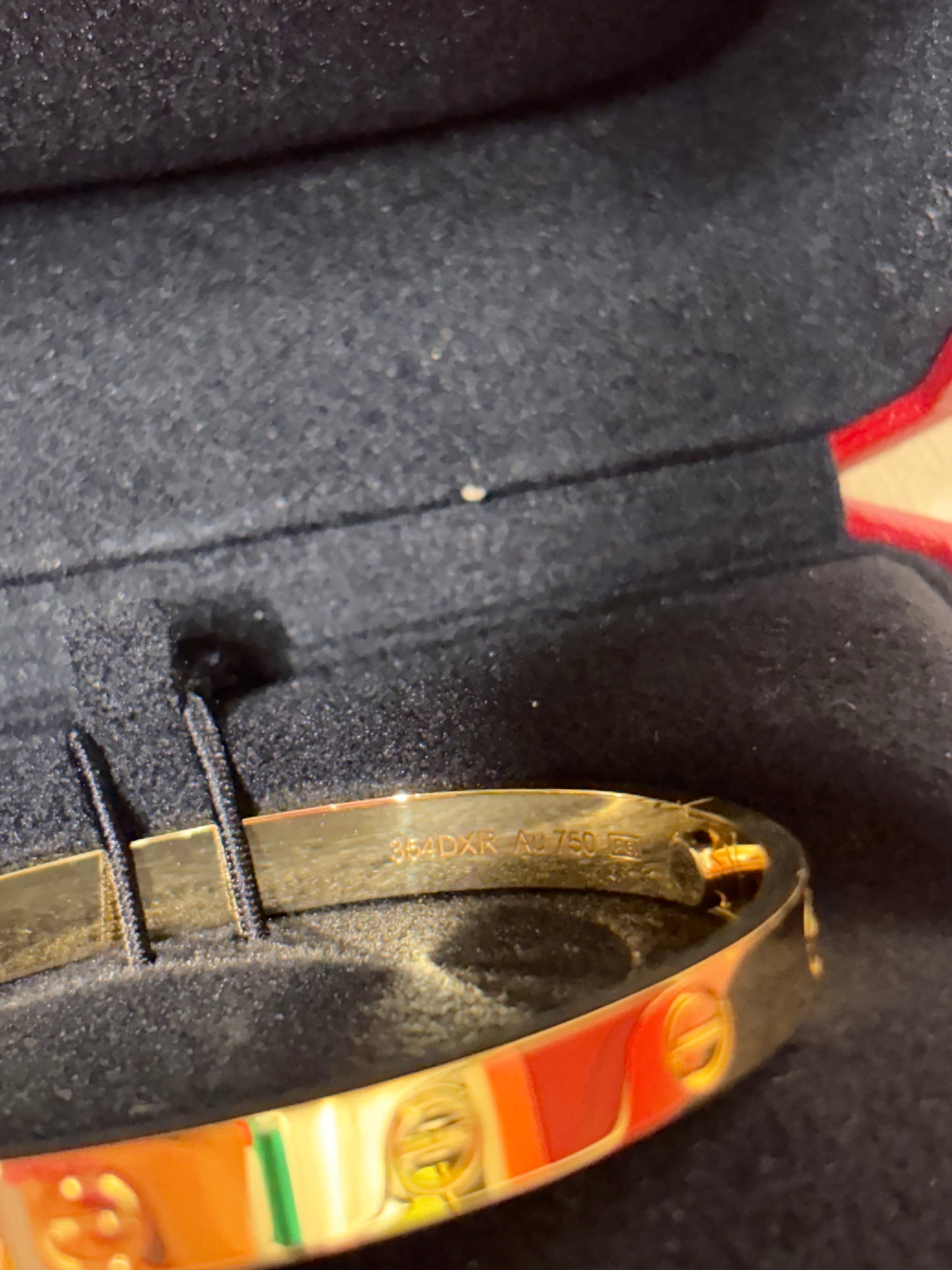 Cartier love bracelet Classic yellow gold size 17. full set w receipt year 2025