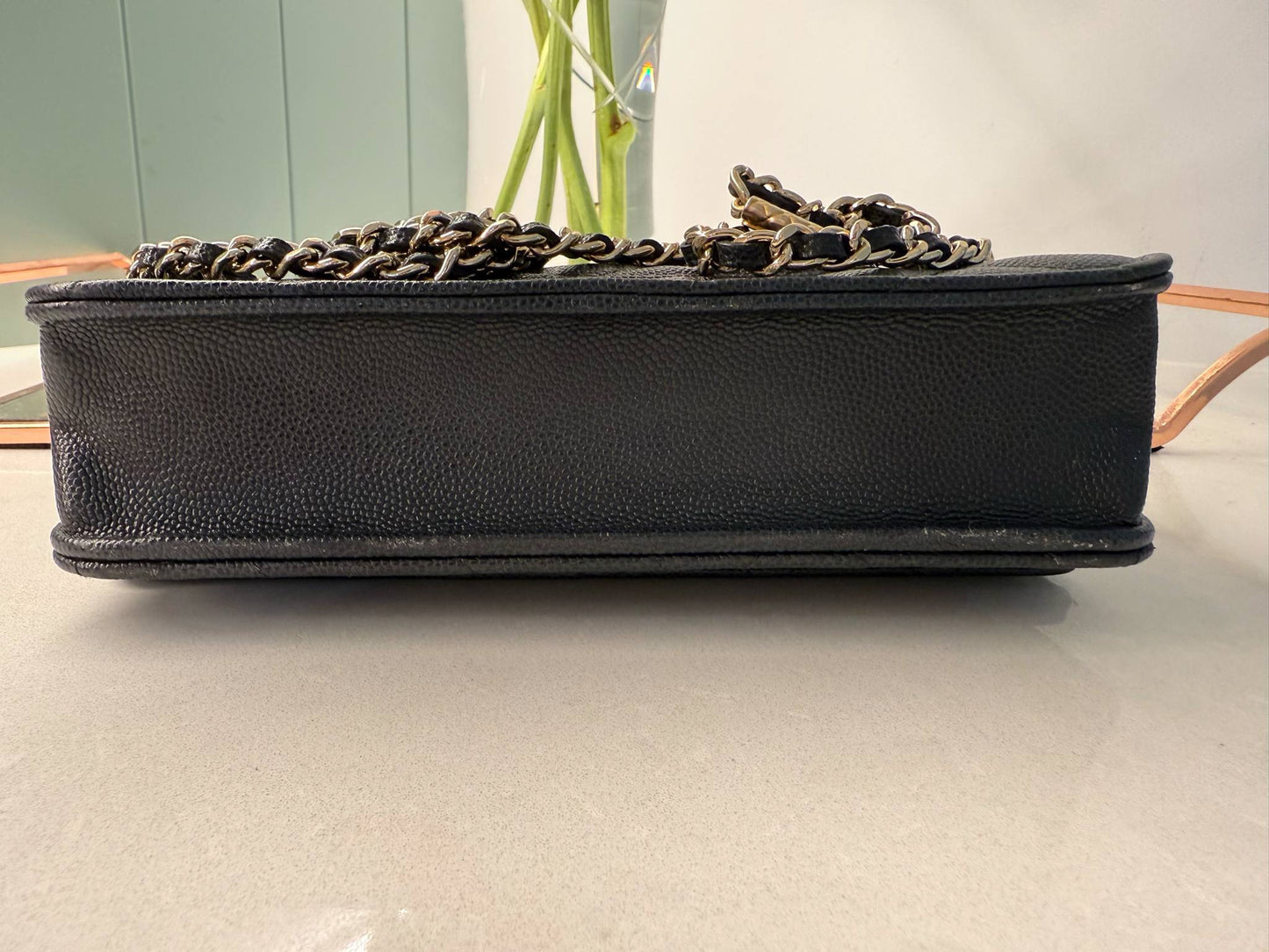 Chanel Classic limited WOC in caviar Black GHW- microchip.