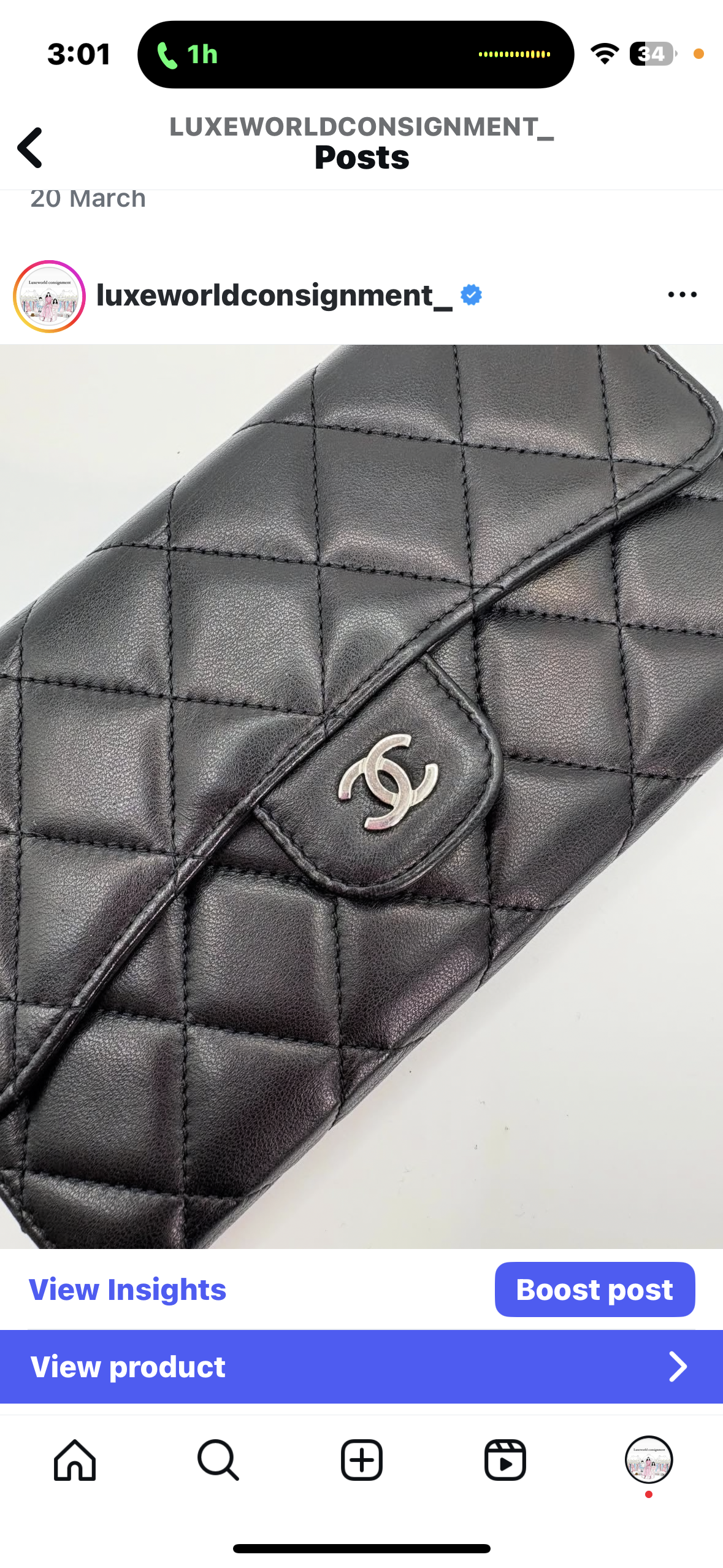 Chanel Classic Wallet in Lambskin SHW