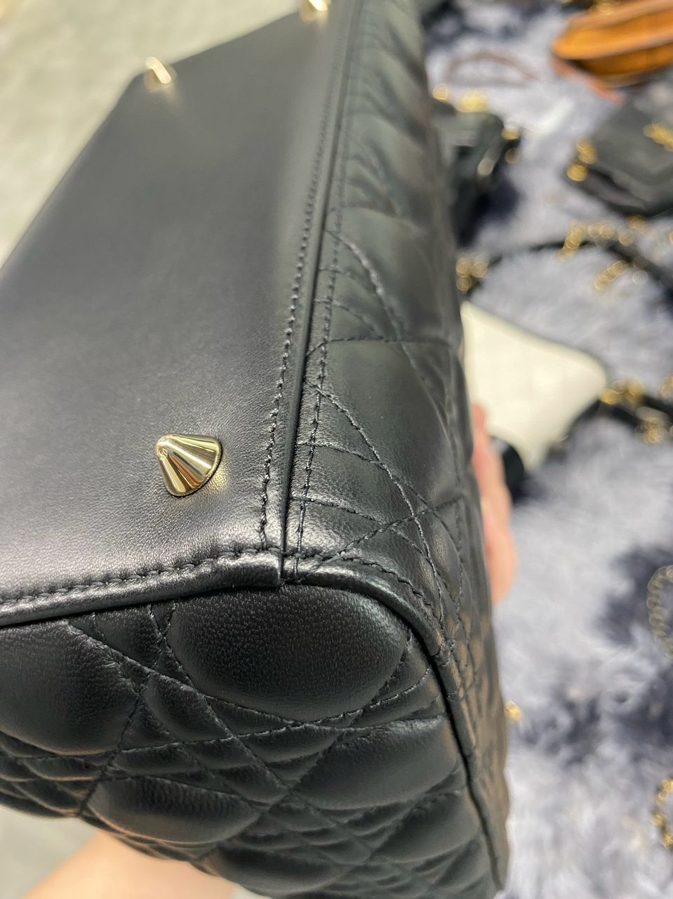 Lady Dior Medium in Black Cannage Lambskin GHW (Year 2020)
