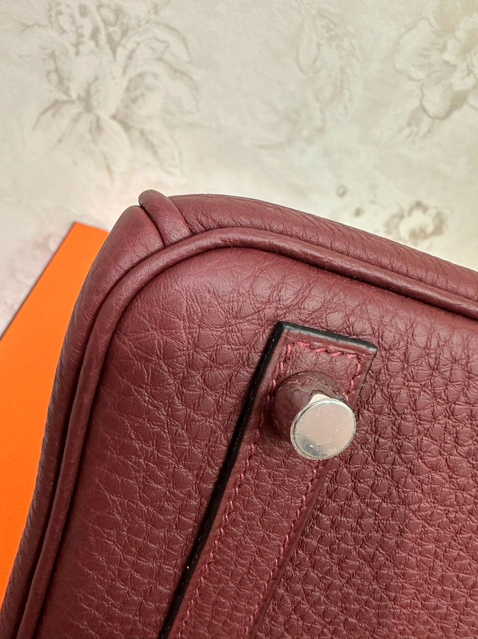 Hermes Birkin 25 in rouge h Togo leather PHW W stamp(2025). full set with receipt.