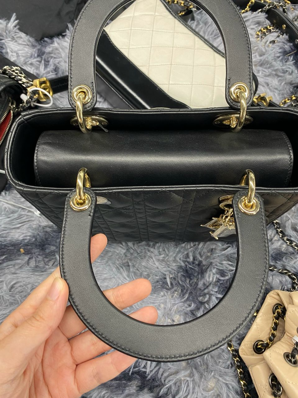 Lady Dior Medium in Black Cannage Lambskin GHW (Year 2020)