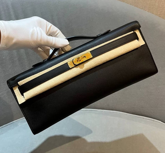 Hermes Kelly Cut in Black Swift GHW - T stamp (2015)