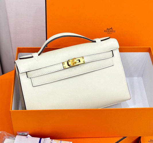HERMES Mini Kelly I in Nata Swift Leather GHW - Z stamp(2021)