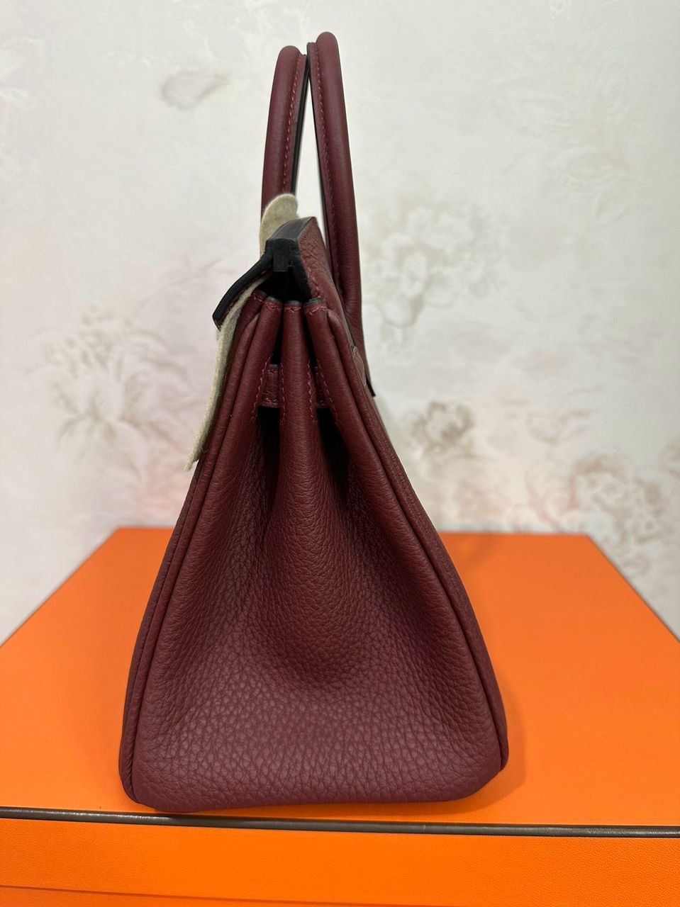 Hermes Birkin 25 in rouge h Togo leather PHW W stamp(2025). full set with receipt.