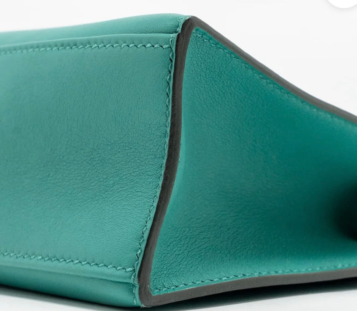 Hermes Kelly Pochette Swift Vert Verone GHW- C stamp(2018). Fullset with receipt)(Australia seller).