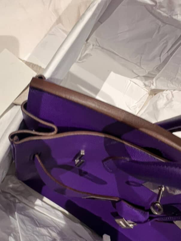 Hermes Birkin 35 Epsom Crocus SHW stamp O Square(2011). Fullset with receipt( Australian seller)