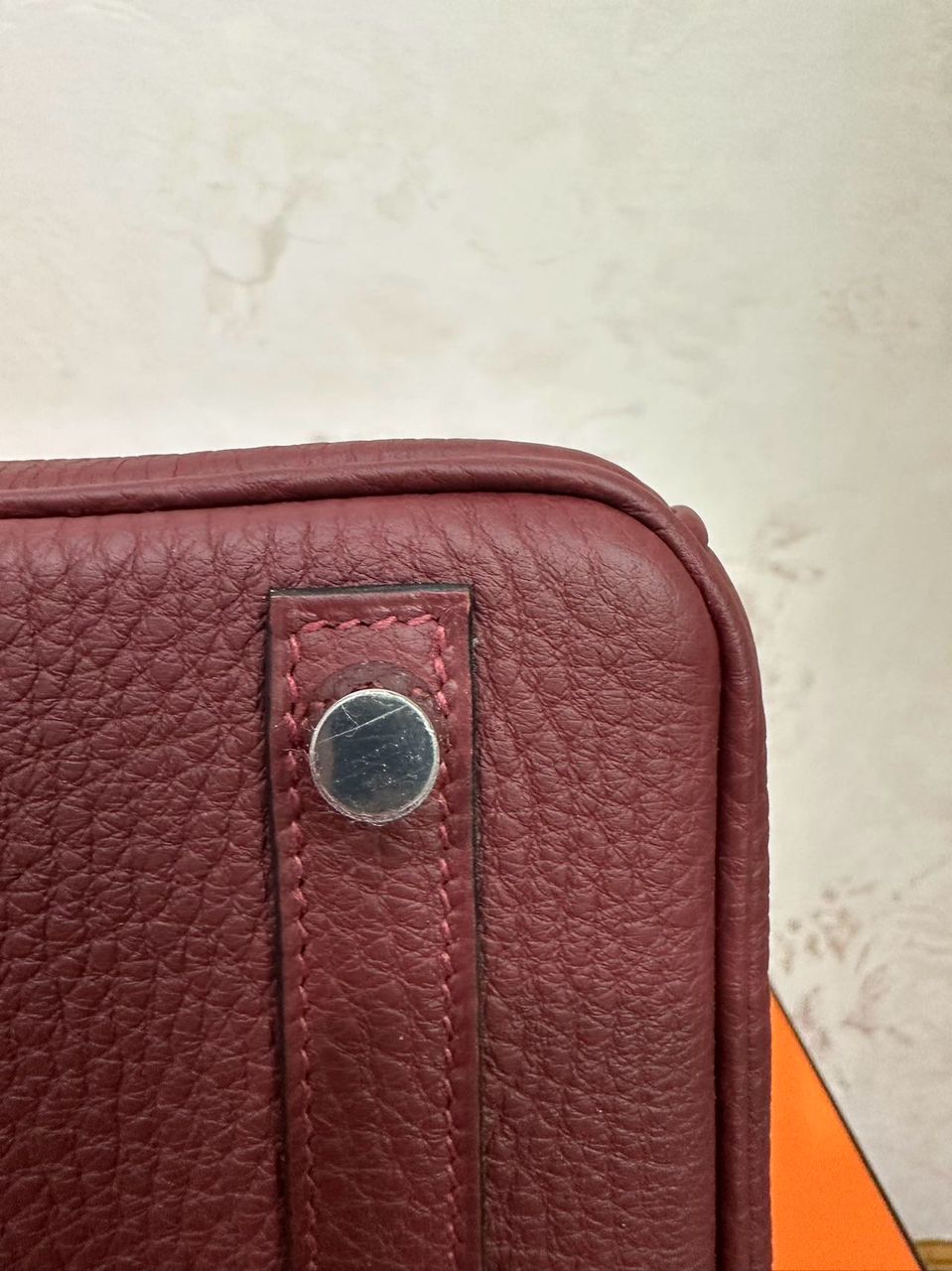 Hermes Birkin 25 in rouge h Togo leather PHW W stamp(2025). full set with receipt.