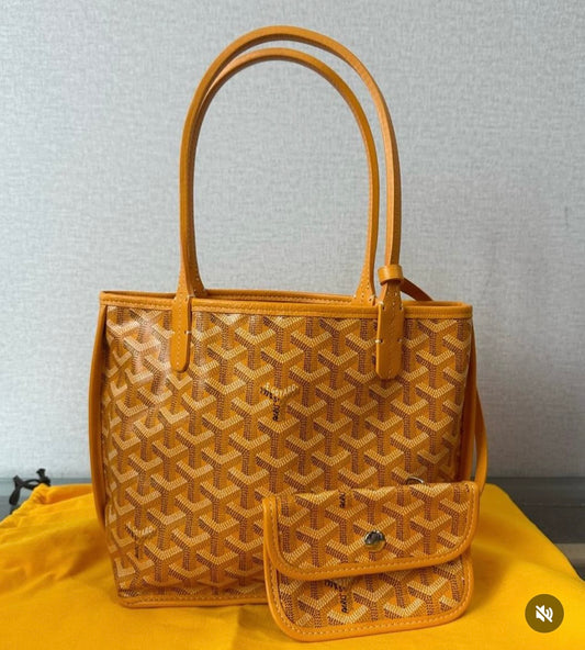 Goyard Mini Anjou in Yellow Canvas