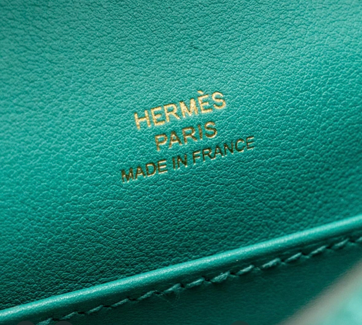 Hermes Kelly Pochette Swift Vert Verone GHW- C stamp(2018). Fullset with receipt)(Australia seller).