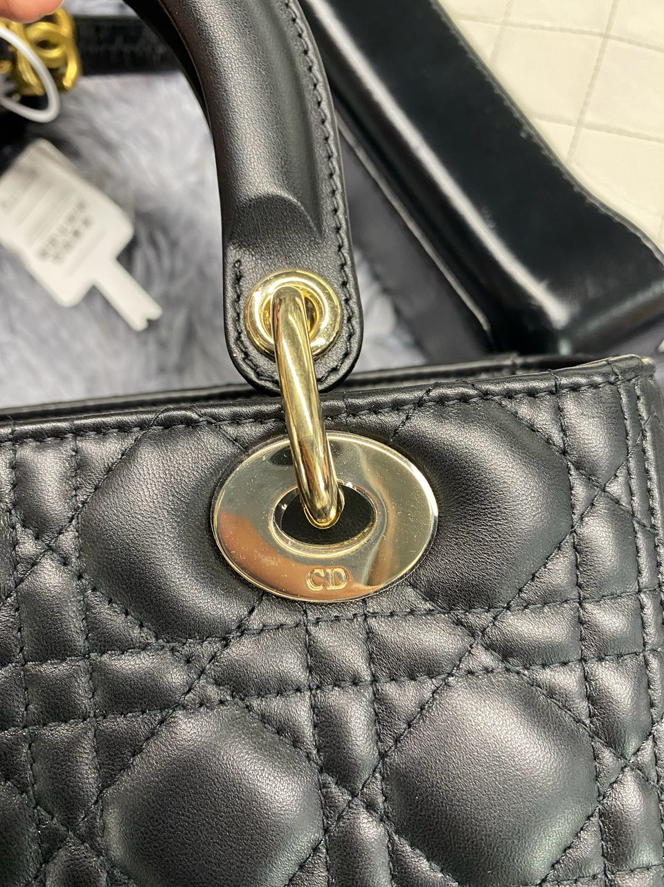Lady Dior Medium in Black Cannage Lambskin GHW (Year 2020)