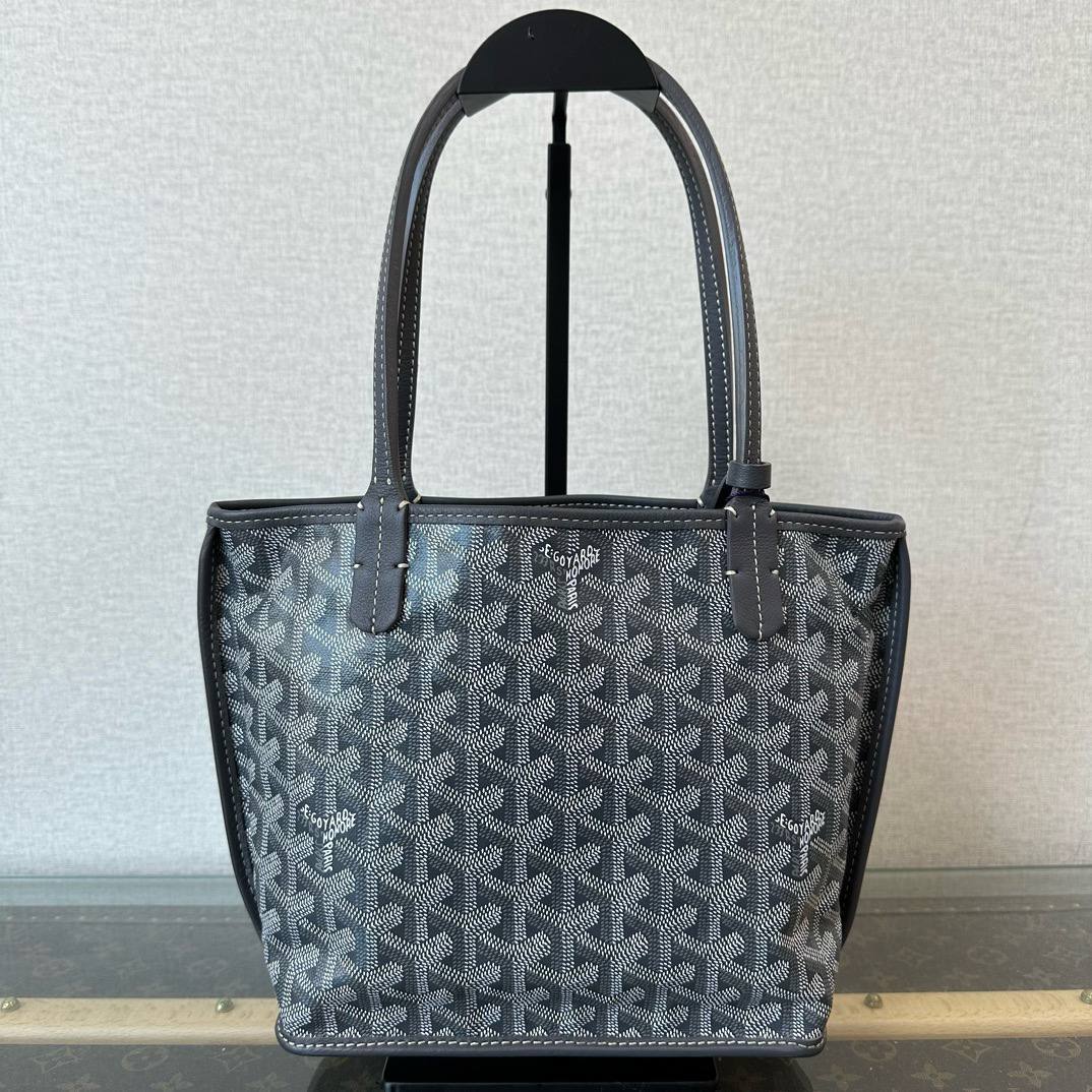 GOYARD Mini Anjou in Grey Canvas
