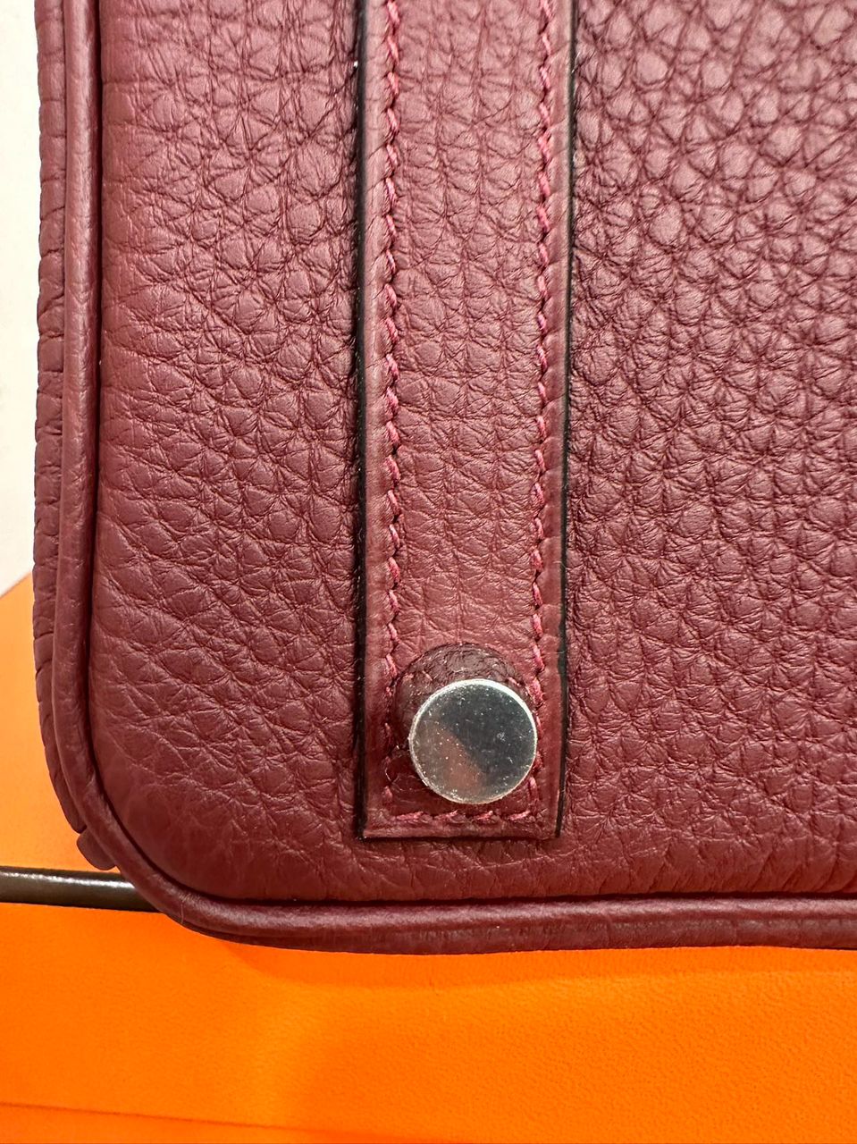 Hermes Birkin 25 in rouge h Togo leather PHW W stamp(2025). full set with receipt.