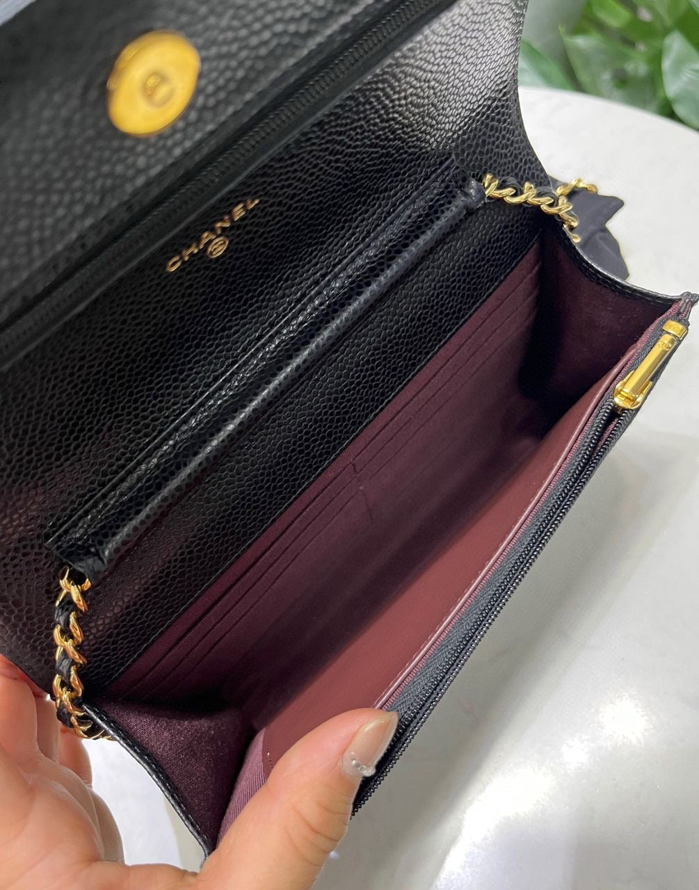 Chanel Classic WOC in black Caviar GHW-series -30 (2020).Fullset w receipt