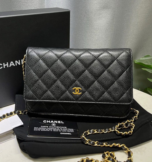 Chanel Classic WOC in black Caviar GHW-series -30 (2020).Fullset w receipt