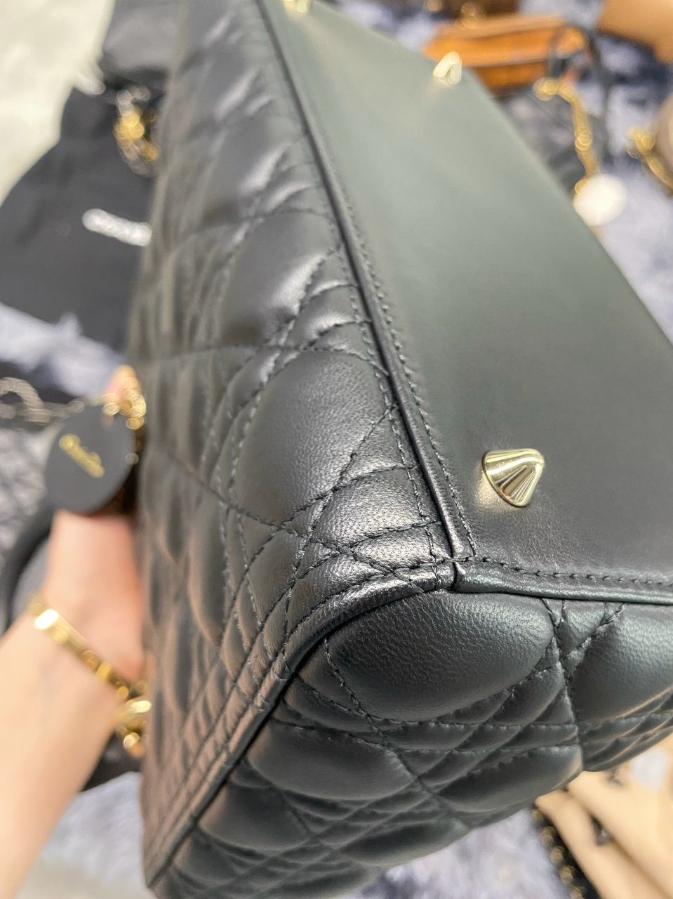 Lady Dior Medium in Black Cannage Lambskin GHW (Year 2020)