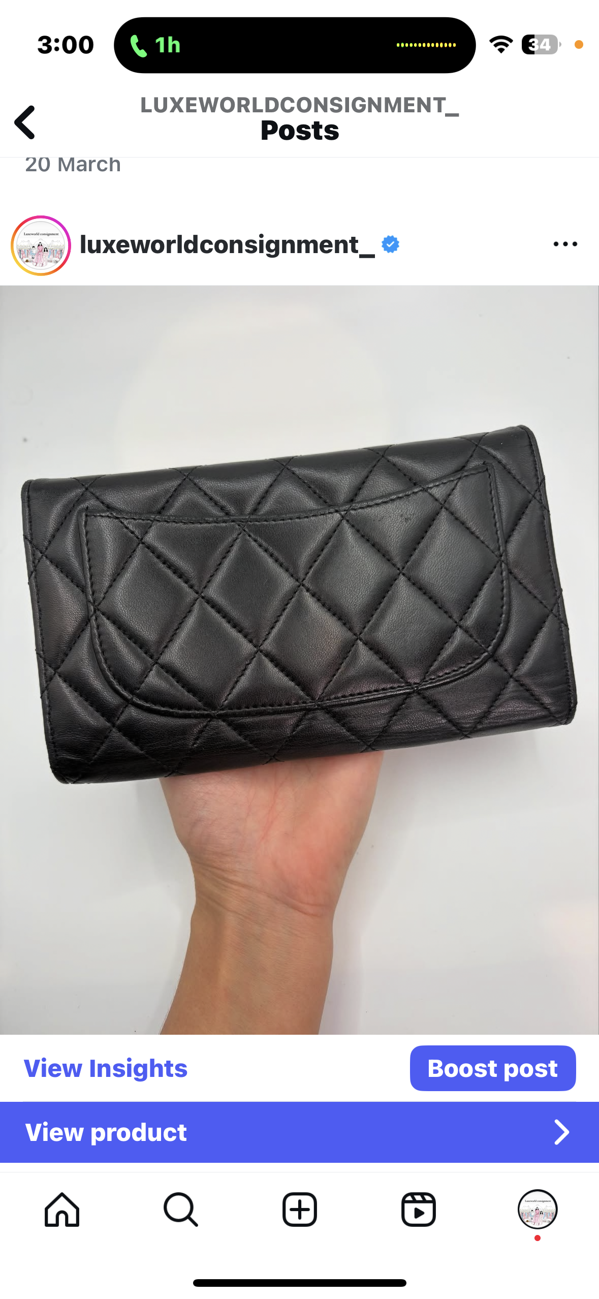 Chanel Classic Wallet in Lambskin SHW
