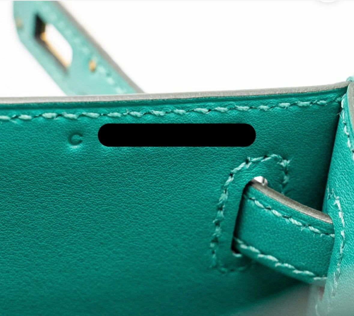 Hermes Kelly Pochette Swift Vert Verone GHW- C stamp(2018). Fullset with receipt)(Australia seller).
