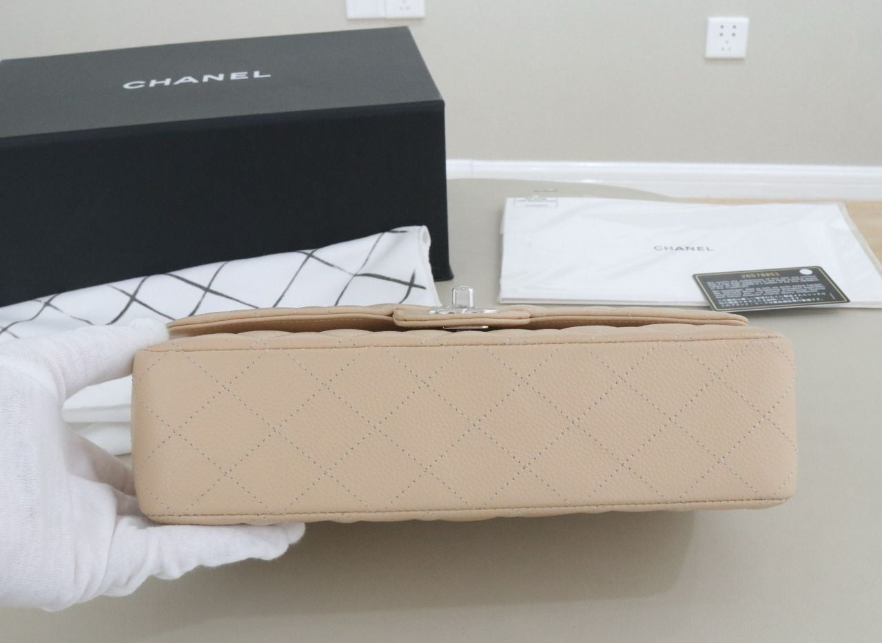 Chanel Classic Flap Medium in Beige Caviar SHW - series 26