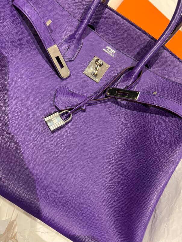 Hermes Birkin 35 Epsom Crocus SHW stamp O Square(2011). Fullset with receipt( Australian seller)