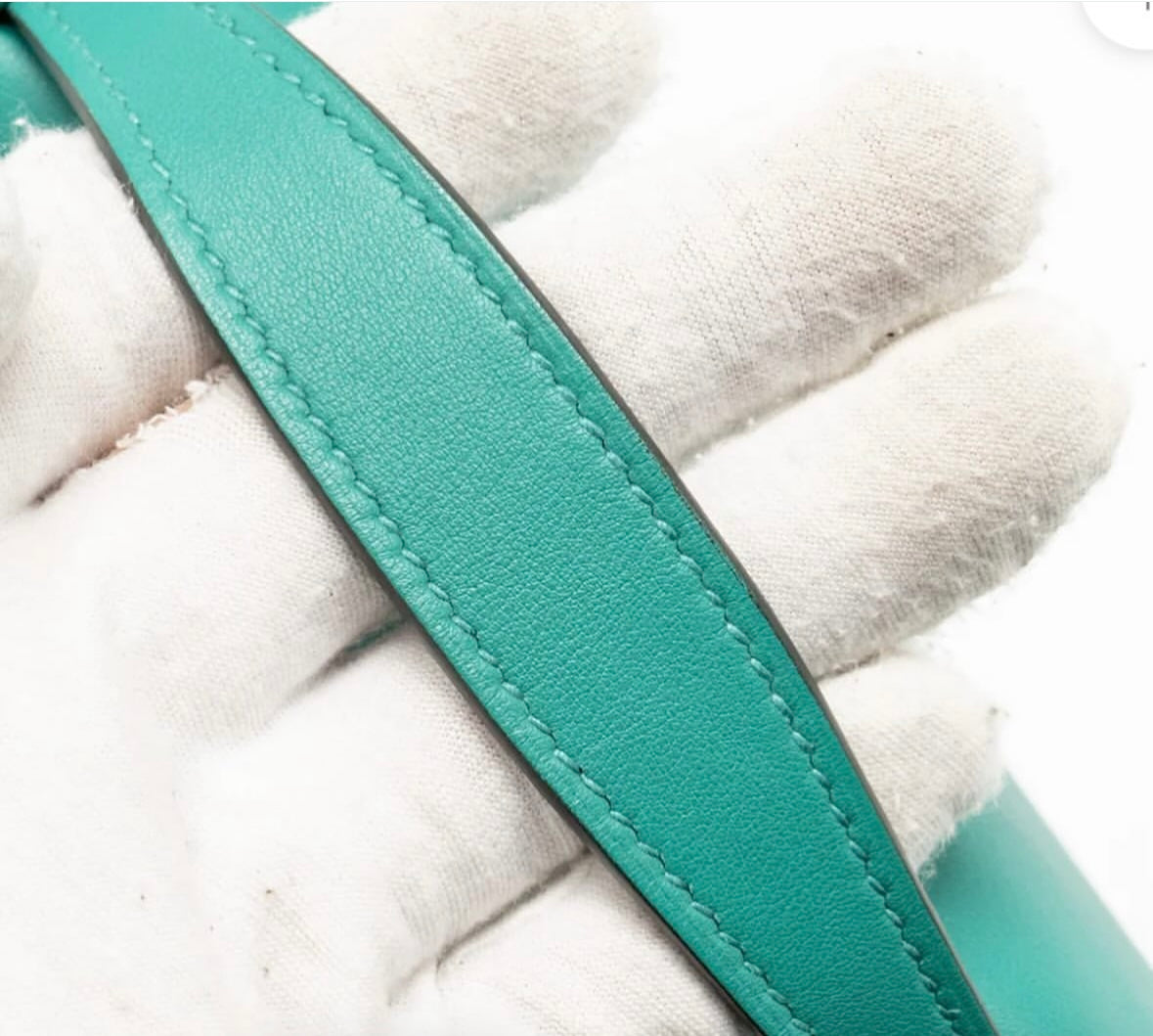 Hermes Kelly Pochette Swift Vert Verone GHW- C stamp(2018). Fullset with receipt)(Australia seller).