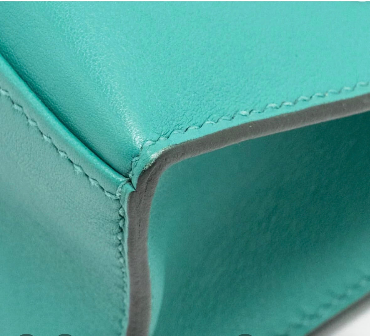 Hermes Kelly Pochette Swift Vert Verone GHW- C stamp(2018). Fullset with receipt)(Australia seller).