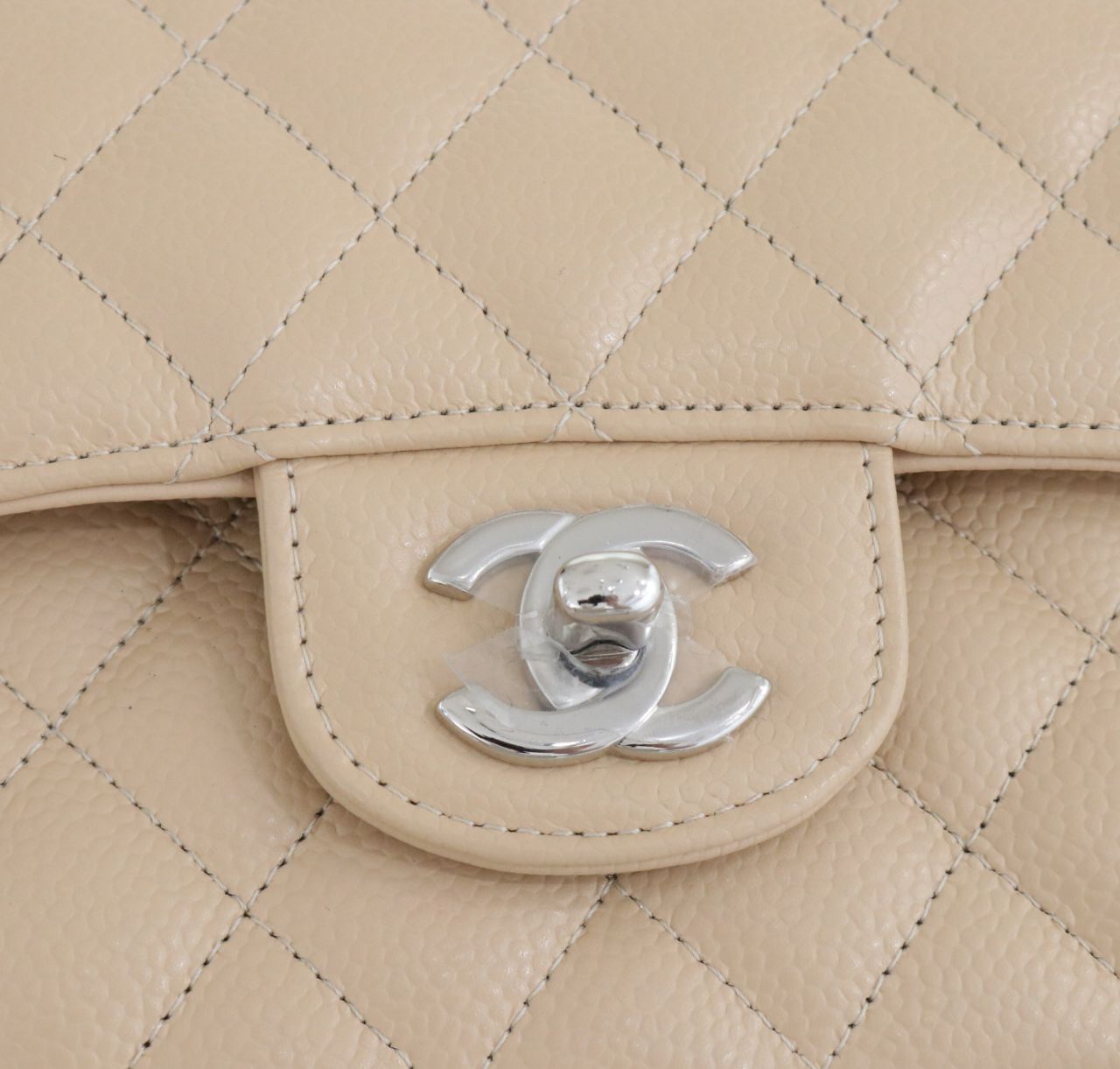 Chanel Classic Flap Medium in Beige Caviar SHW - series 26