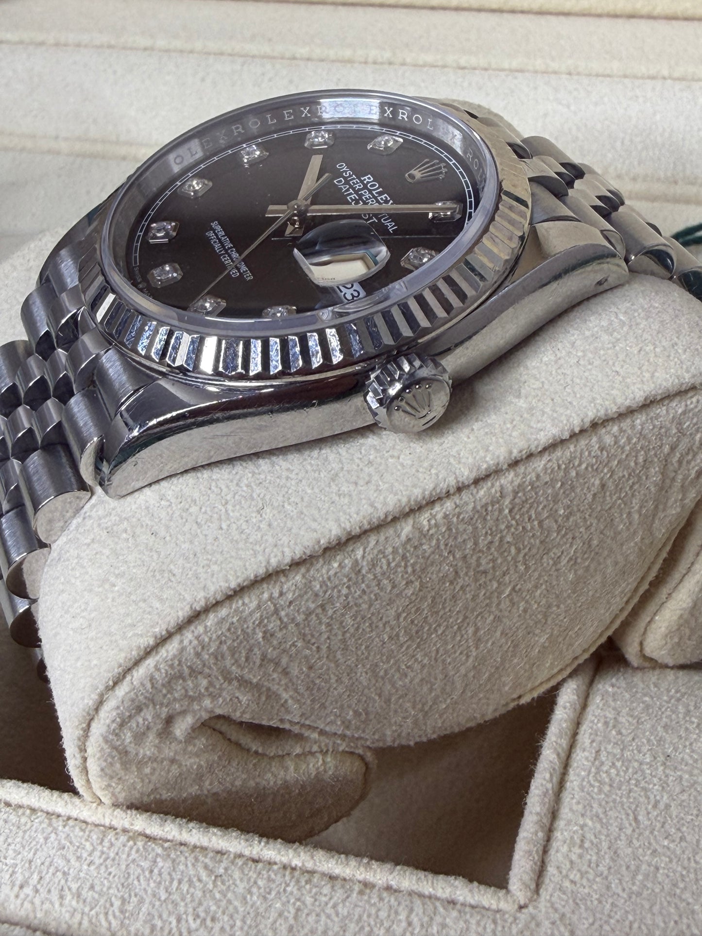 Women’s Rolex Datejust 36 Black Dial with Diamonds Oystersteel Jubilee -Year 2021