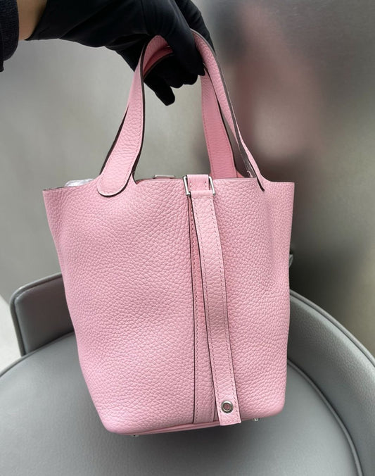 Hermes Picotin 18 in Rose Sakura TC PHW - Z Stamp( 2021)