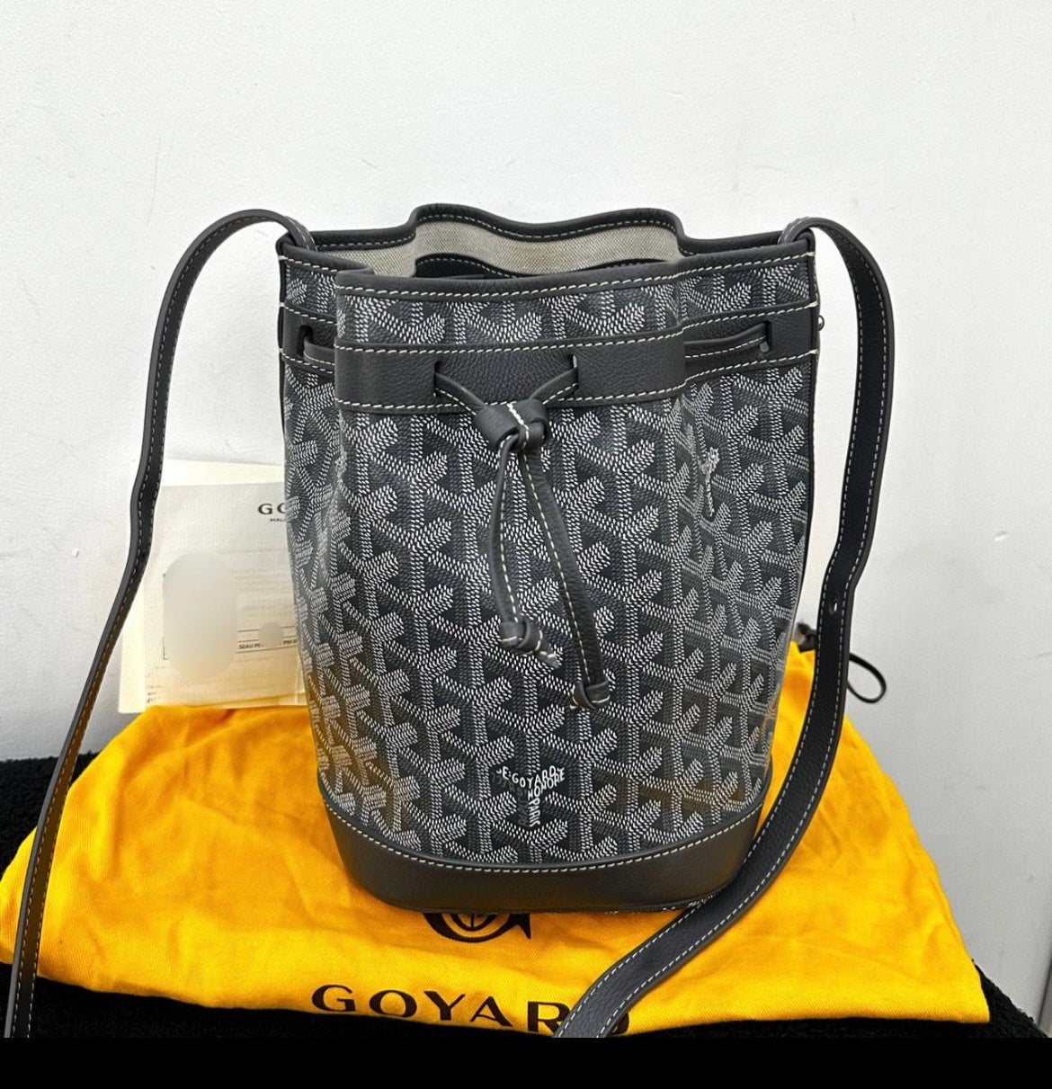 GOYARD Petit Flot Bucket Bag in Grey