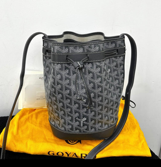 GOYARD Petit Flot Bucket Bag in Grey
