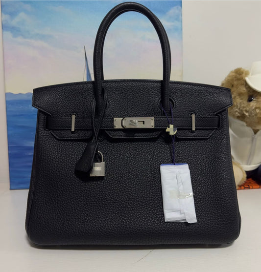 Hermes Birkin30 in Black Togo